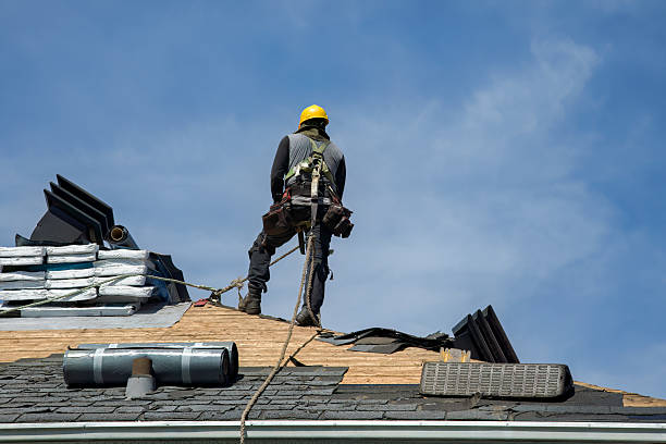 Professional Roof Replacement technician working in Zoar, OH